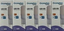 Image of 5 pack LED Crompton G9 2.2W non dim warm white 200lm push fit 2.2 = 18 Watt