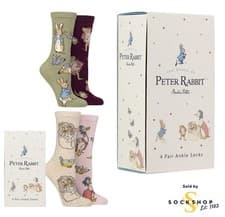 Image of Beatrix Potter Socks Womens Peter Rabbit, Jeremy Fisher, Miss Tiggy-Winkle, Gift