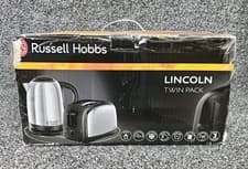 Image of Russell Hobbs 21830 Lincoln Polished Stainless Steel Kettle & 2Slice Toaster Set