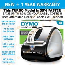 Image of Dymo LabelWriter 450 TURBO Label Printer BRAND NEW + Accessories + WARRANTY