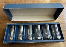 Image of 6 x 230ml Vintage Wellington Fine Cut Bohemia Crystal Glasses Highball Style NEW