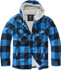 Image of Brandit Men Jacke Lumberjacket hooded Black/Blue