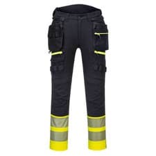 Image of Portwest DX4 Hi-Vis Detachable Holster Work Trouser Class-1 Slim Fit Safety Pant