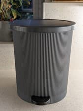 Image of PEDAL BIN KITCHEN BATHROOM TOILET RUBBISH DUSTBIN PLASTIC GREY Small Large Trash