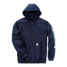 Image of Carhartt Signature Hoodie With Logo New Navy Size Men's XL