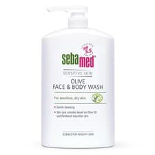 Image of Sebamed 1L Liquid Face & Body Wash Sensitive Skin pH 5.5 Gentle Pump Large