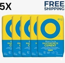 Image of Blue Circle Mastercrete Cement 125kg Pack 5 General Purpose Building Cement