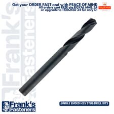 Image of HSS QUALITY STUB DRILL BITS SINGLE ENDED 3mm to 10.2mm - 1/8" to 15/64"