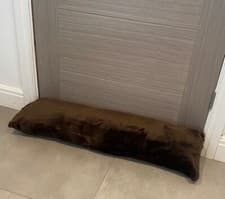 Image of Luxury Faux Fur Draught Excluder, Soft Fabric, Great Heavy Duty, Nice Weight UK