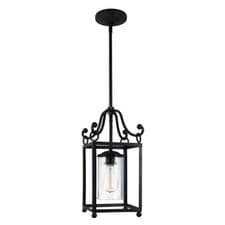 Image of 1 Bulb Ceiling Pendant Light Fitting Antique Forged Iron LED E27 60W Bulb