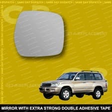 Image of For Toyota Land Cruiser wing mirror glass 97-02 Right Driver side Spherical