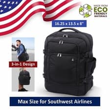 Image of Lightweight Cabin Backpack Carry On Hand Luggage Under Seat Rucksack Travel Bag