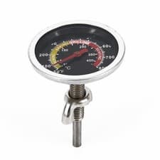 Image of Portable BBQ Thermometer Temperature Gauge Smoke Charcoal Grill Cooking Outdoor