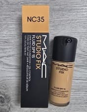 Image of MAC Studio Fix Fluid SPF15 24Hr Matte Foundation + Oil Control | NC35 | 30ml/1fl
