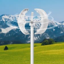 Image of Vertical Lantern Wind Turbine Generator 5 Blades Charger Controller 600W 12V KIT