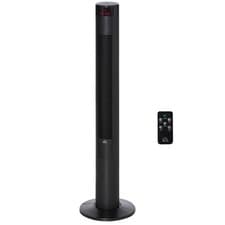 Image of HOMCOM Oscillating Tower Fan Remote Control 3 Speed Modes Cooling Machine Black