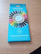 Image of Assorted 12 Pack Classmaster Quality Colouring Pencils with Fine Points
