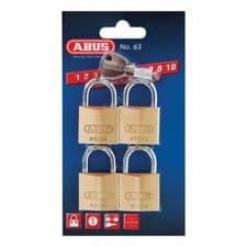 Image of ABUS 65/40 Brass Padlock Keyed Alike - 40mm - Quad Pack