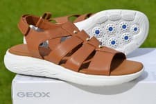 Image of GEOX Ladies BNIB Sandals D SPHERICA D35ADC Camel Leather UK 7.5 / EU 41 RRP £93