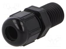 Image of M12 Cable gland polyamide with long thread black 1.5 IP68