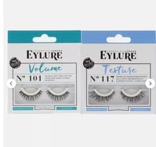 Image of Eylure Volume No 101 and Texture 117 False Lashes Pre Glued Strip Fake Eyelashes