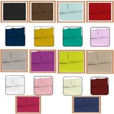 Image of Flat Sheets Plain Dyed 100% Poly Cotton Percale Quality Soft Bed Sheet All Sizes