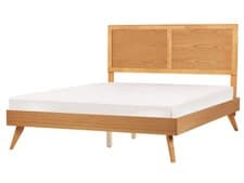 Image of EU King Size Bed Light Wood ISTRES