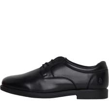 Image of Hush Puppies Men's Black Leather Shoes Lace- Up