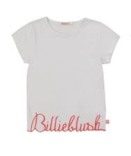 Image of Billieblush Girls Short Sleeve Embroidered Logo Hem T Shirt White Age 8 Years