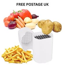 Image of French Fry Cutter Dicer Potato Chips Chipper Vegetable Chopper Easy Fries Maker.