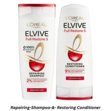 Image of L'Oréal Elvive Full Restore 5 Repairing Shampoo 400ml & Conditioner 300ml