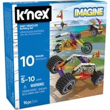 Image of K'NEX Core Beginner Fun Fast Vehicles 10 Model Building Set - Brand New