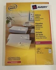 Image of Avery L7163-100 14 per sheet labels - box of 100 sheets - BNIB