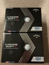 Image of Callaway Chrome Soft X Triple Track 360 White Golf Balls 2022 2x Dozen