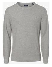 Image of Gant Crew Neck Jumper 100% Cotton Grey Melange Size Medium 40” Chest NEW