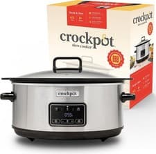 Image of Crock-Pot Sizzle & Stew Digital Slow Cooker 6.5L Removable Induction Hob-Safe Bo