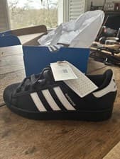 Image of Adidas Original Superstar 2 unisex - Black with white stripes - size 6 