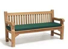 Image of Teak Garden Bench with Cushion option, Gladstone range - 5 sizes: 1.2m-3m