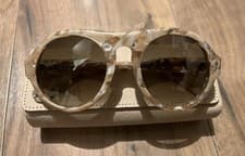 Image of Chloe Chloé Sunglasses eyewear Blush Nude Pearl Beige Tortoise brown Pilot New