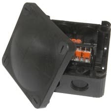 Image of Wiska Combi Black IP66 Weatherproof Adaptable Junction Box 308 with Wago's