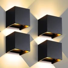 Image of Outdoor Wall Lights 12W, Waterproof IP65 LED Adjustable Beam (4 Pack)