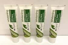 Image of 4 X DR ORGANIC TOOTHPASTE 20ml Whitening Vegan Aloe Vera dr. organic Vegan