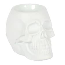 Image of White Skull Oil Burner Wax Melt Ceramic Aromatherapy Home Fragrance