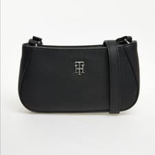 Image of TOMMY HILFIGER Element Grained Crossover Crossbody Bag in Black