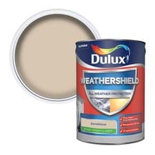 Image of Dulux Weathershield Smooth Masonry Paint - Sandstone - 5L