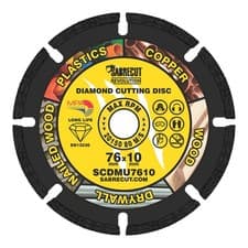 Image of SabreCut 76mm Vacuum Brazed Multi Material Cutting Diamond Disc for Grinders