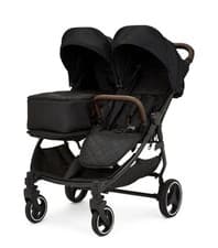 Image of Brand new Ickle Bubba Venus Double Pushchair with bassinet in Black/tan RRP £400