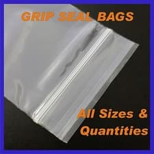 Image of Grip Seal Clear Self Seal Press Resealable Polythene Zip Lock Bags * All Sizes *