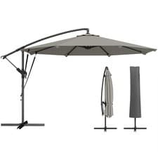Image of Outsunny 3 m Cantilever Parasol, Offset Umbrella with Cover and Wind Ropes