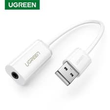 Image of Ugreen Sound Card Adapter TRRS USB to 3.5mm Audio Stereo Aux External Converter